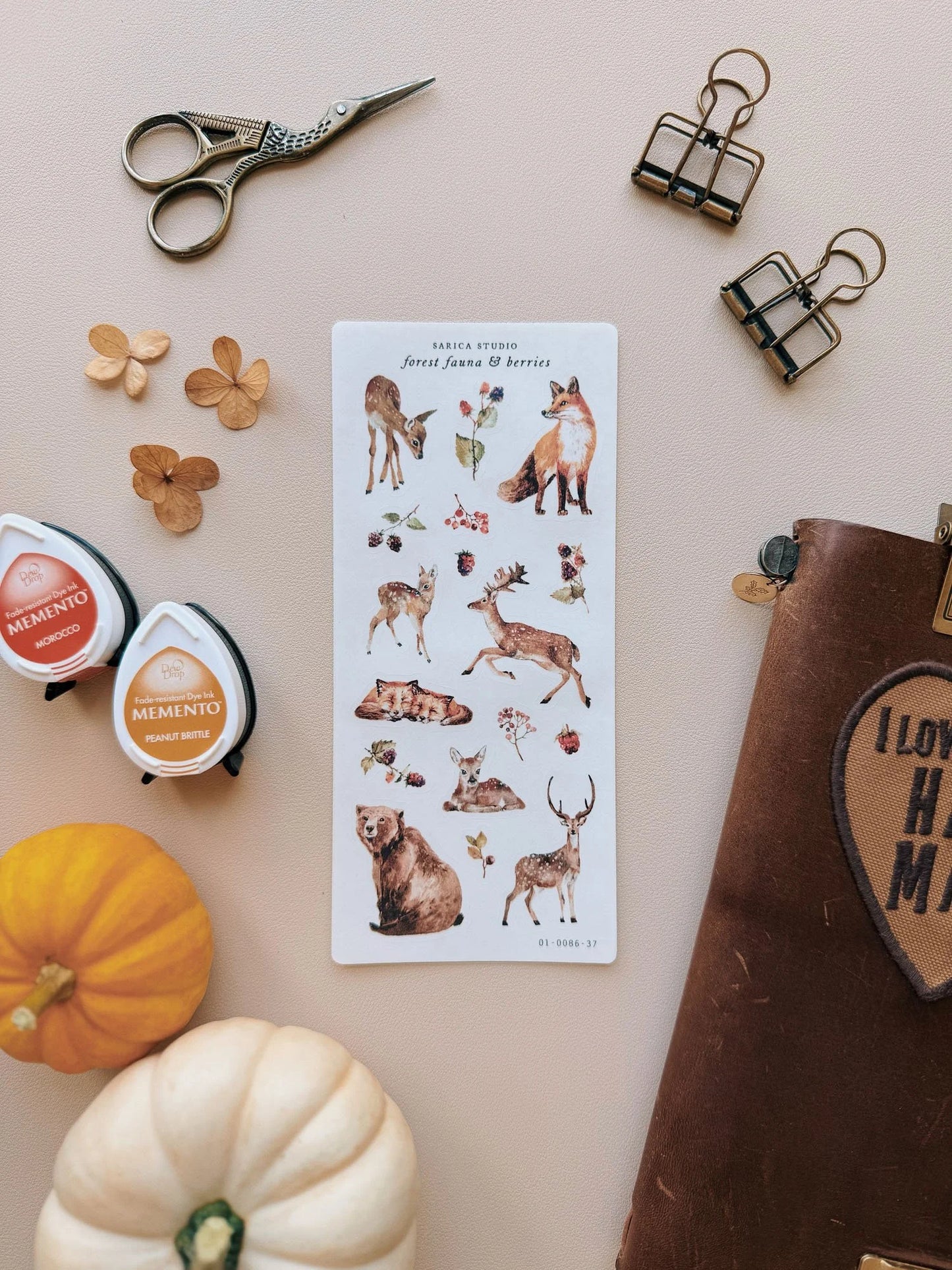 Forest Fauna & Berries Sticker