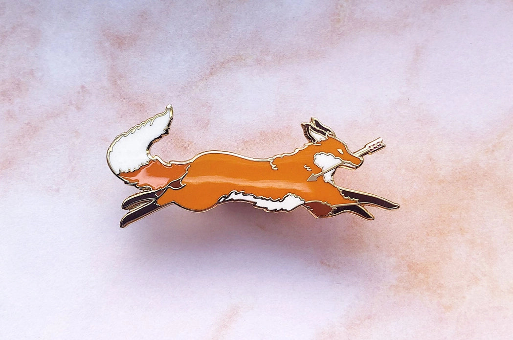 Red Fox Thief Enamel Pin