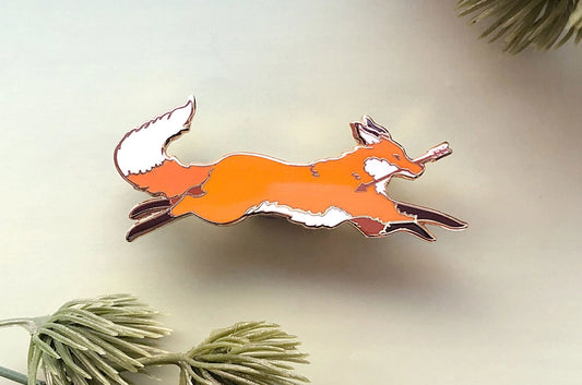 Red Fox Thief Enamel Pin