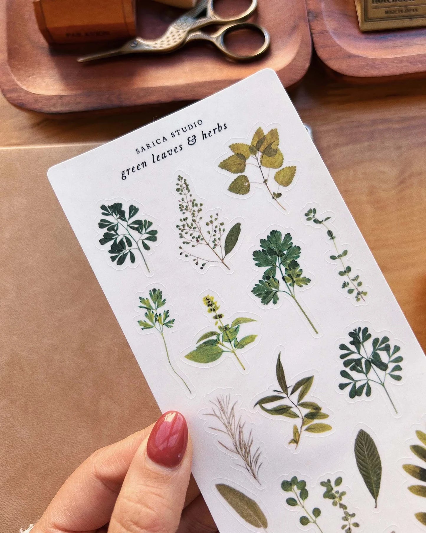 Green Leaves & Herbs Sticker