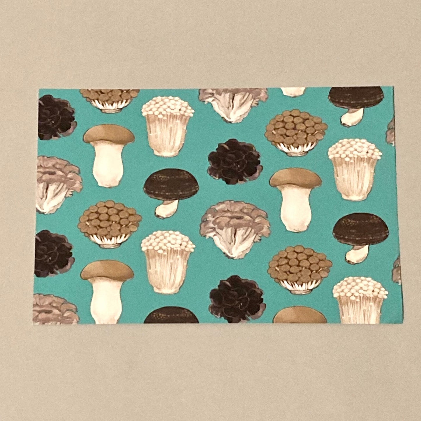 Edible Mushrooms Postcard - Aqua