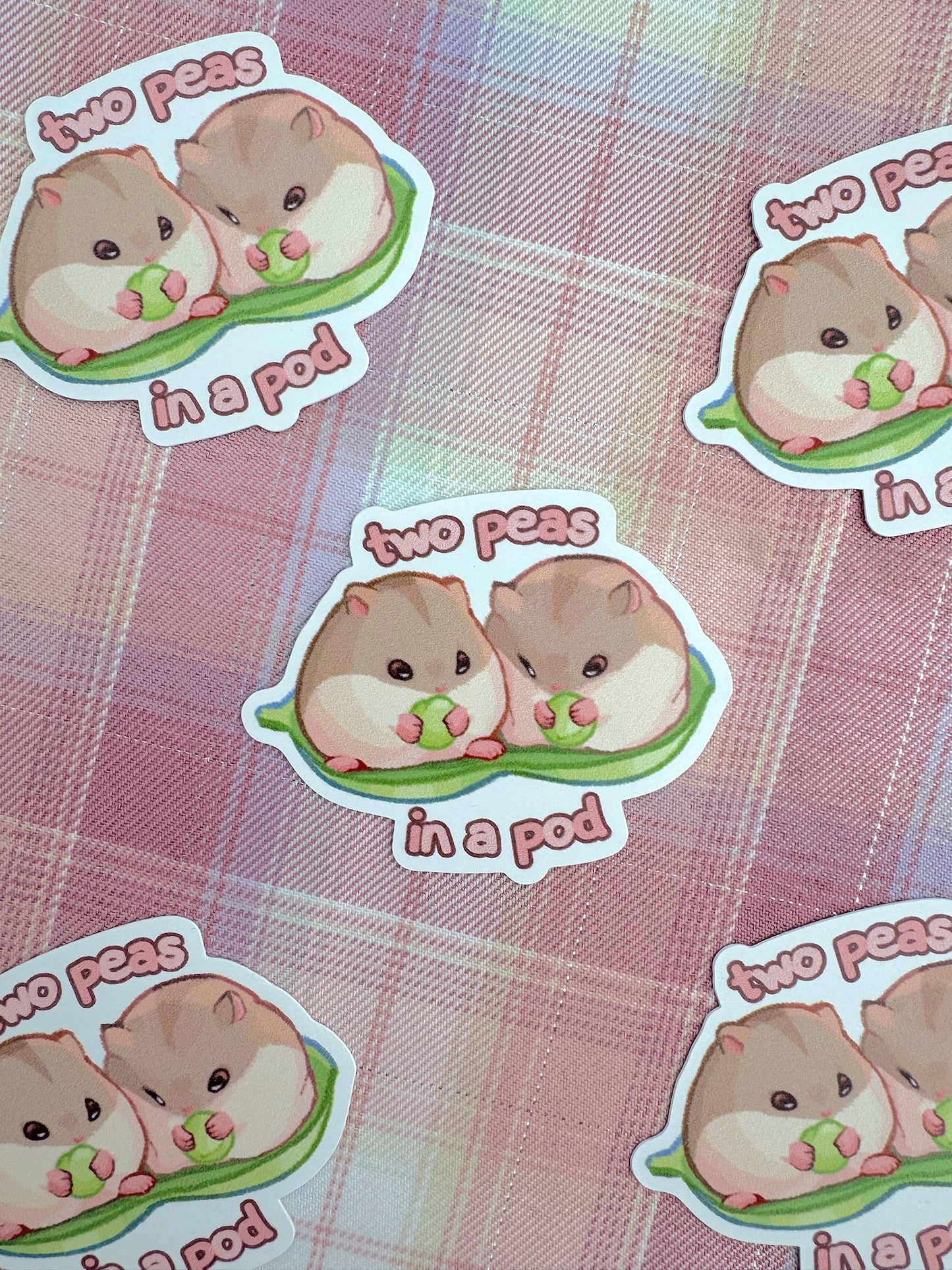 ‘Two peas in a pod’ Hamsters Sticker