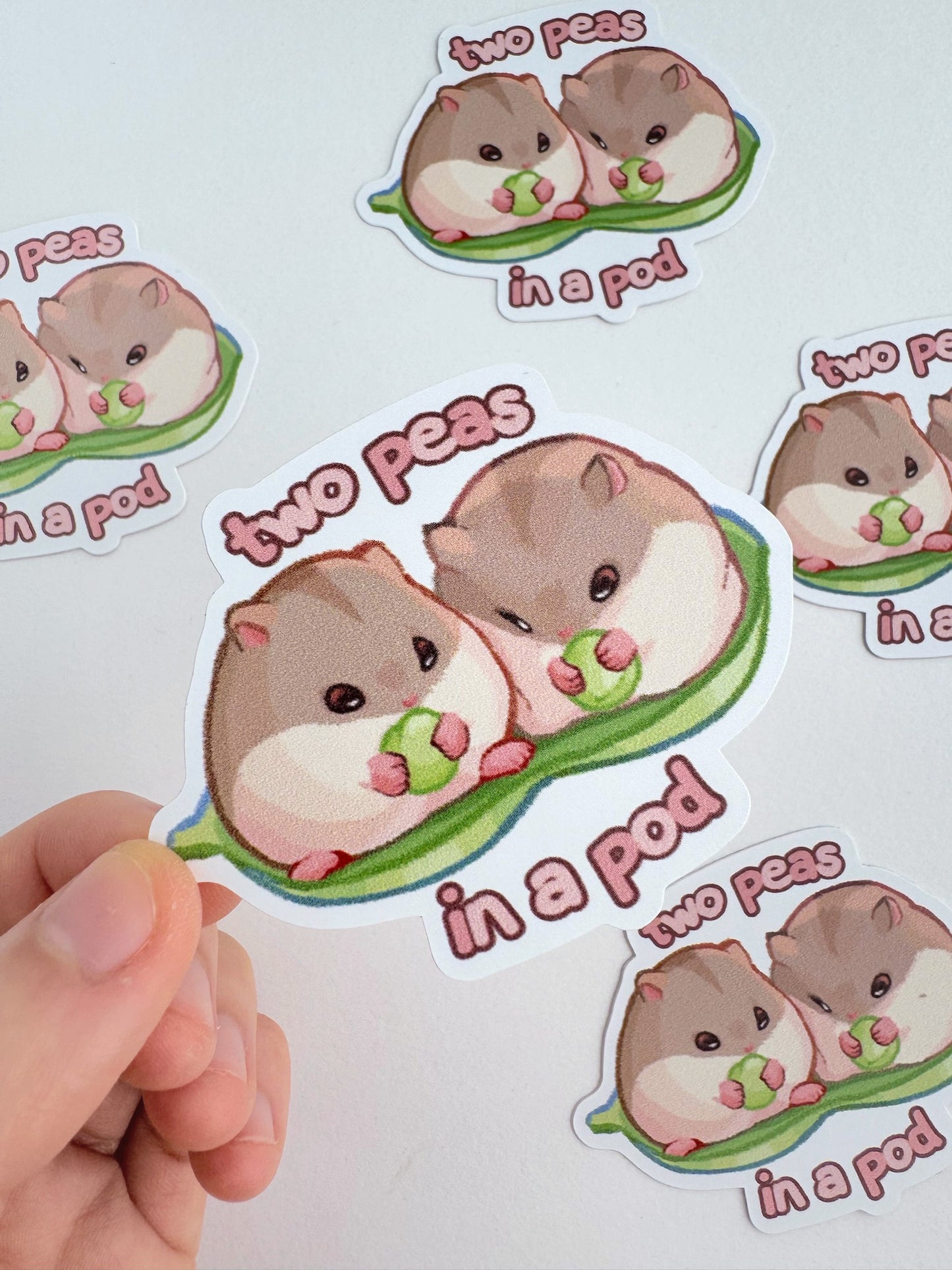 ‘Two peas in a pod’ Hamsters Sticker