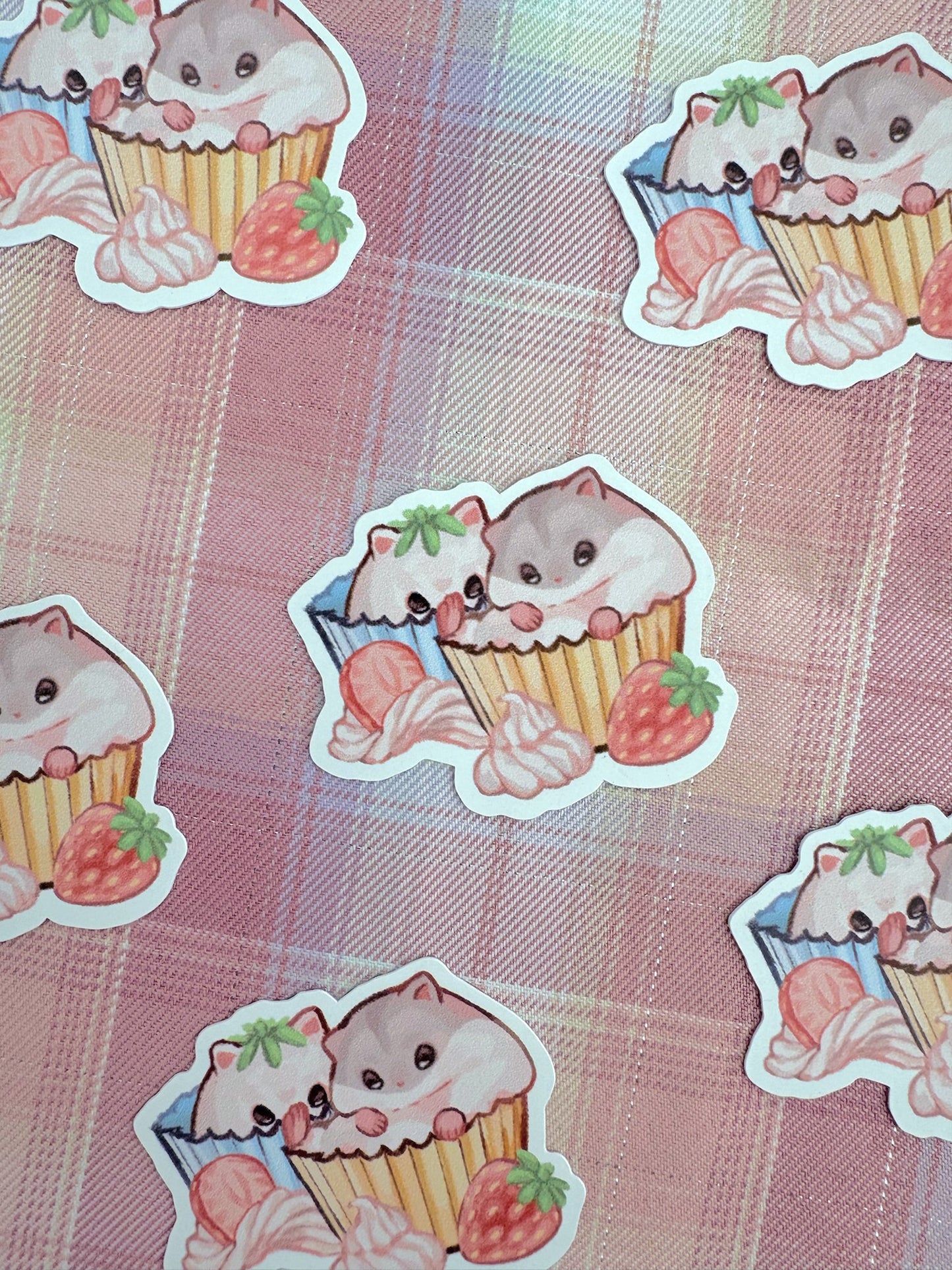 Cupcake Hamster Sticker