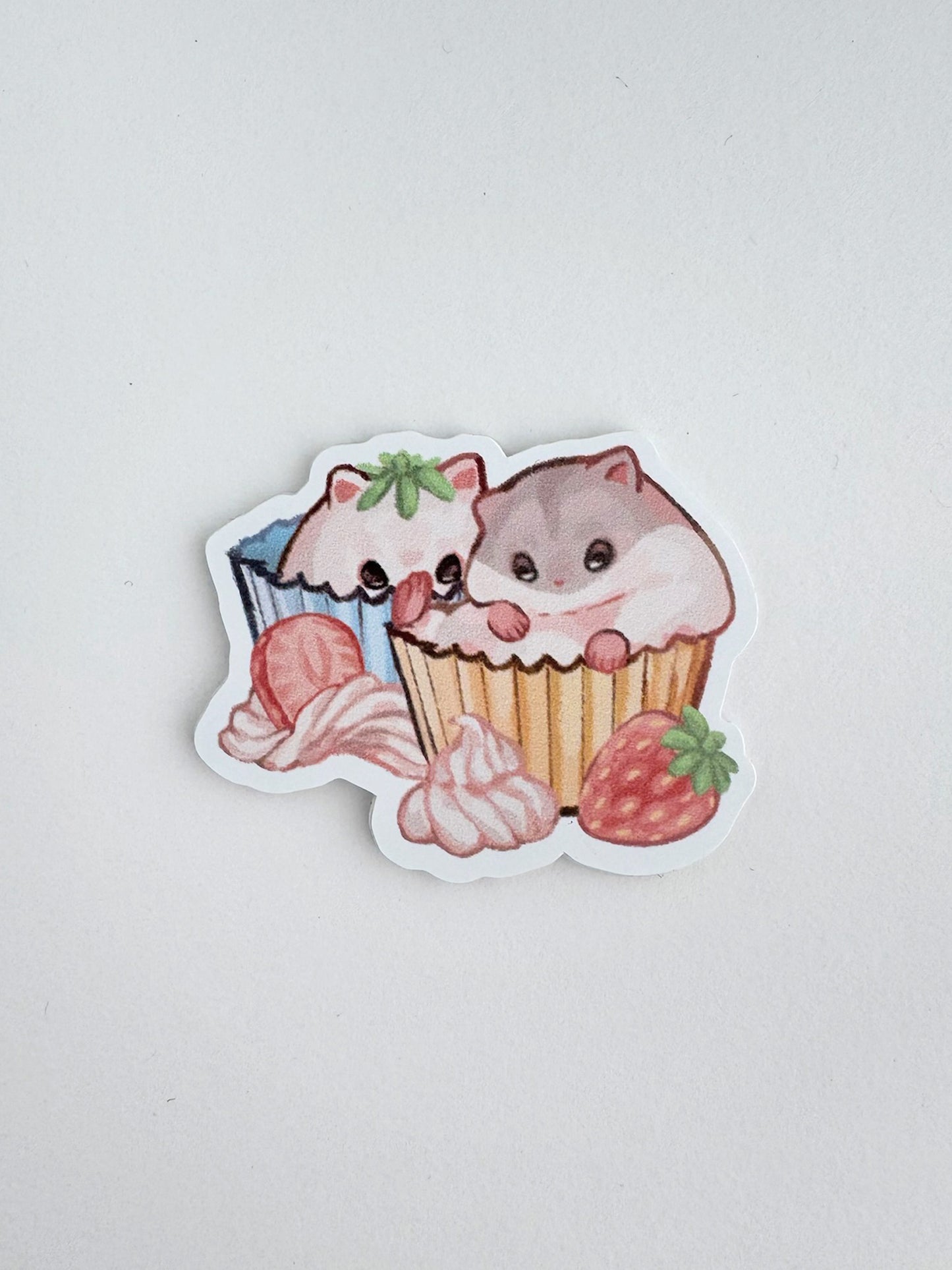 Cupcake Hamster Sticker
