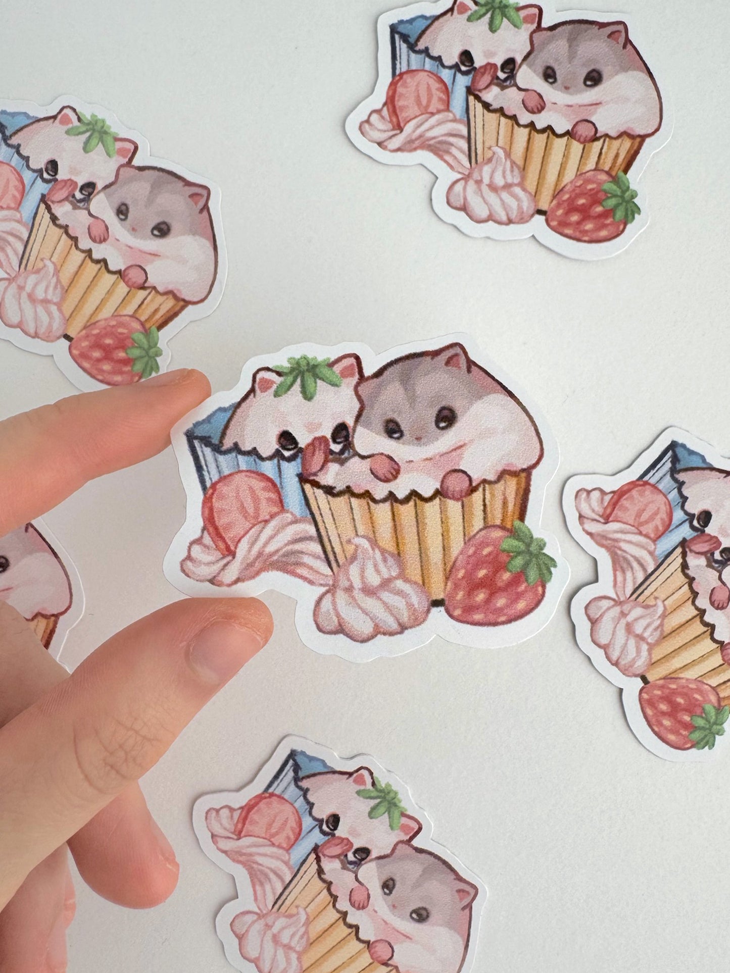 Cupcake Hamster Sticker