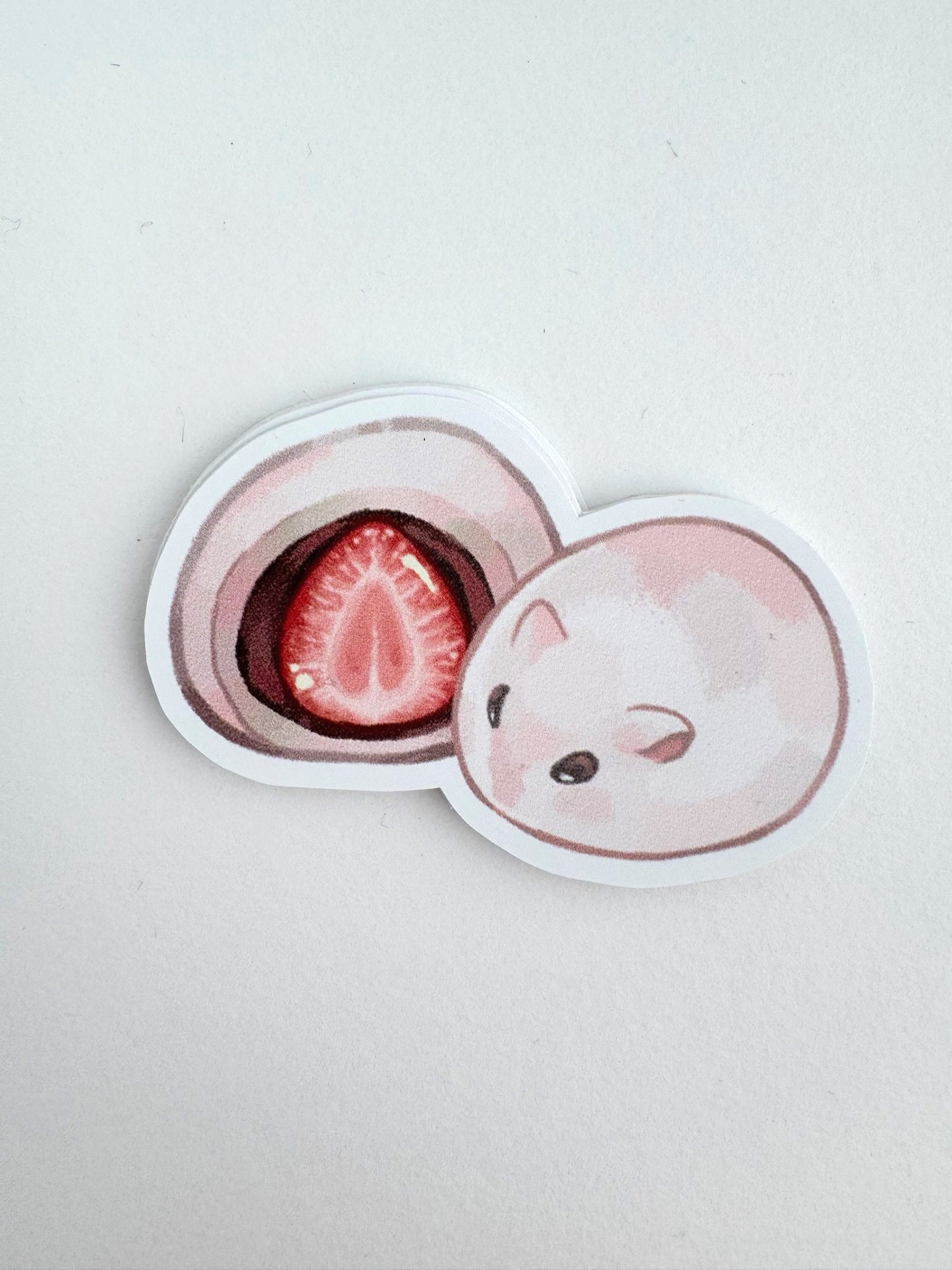 Strawberry Mochi Hamster Sticker