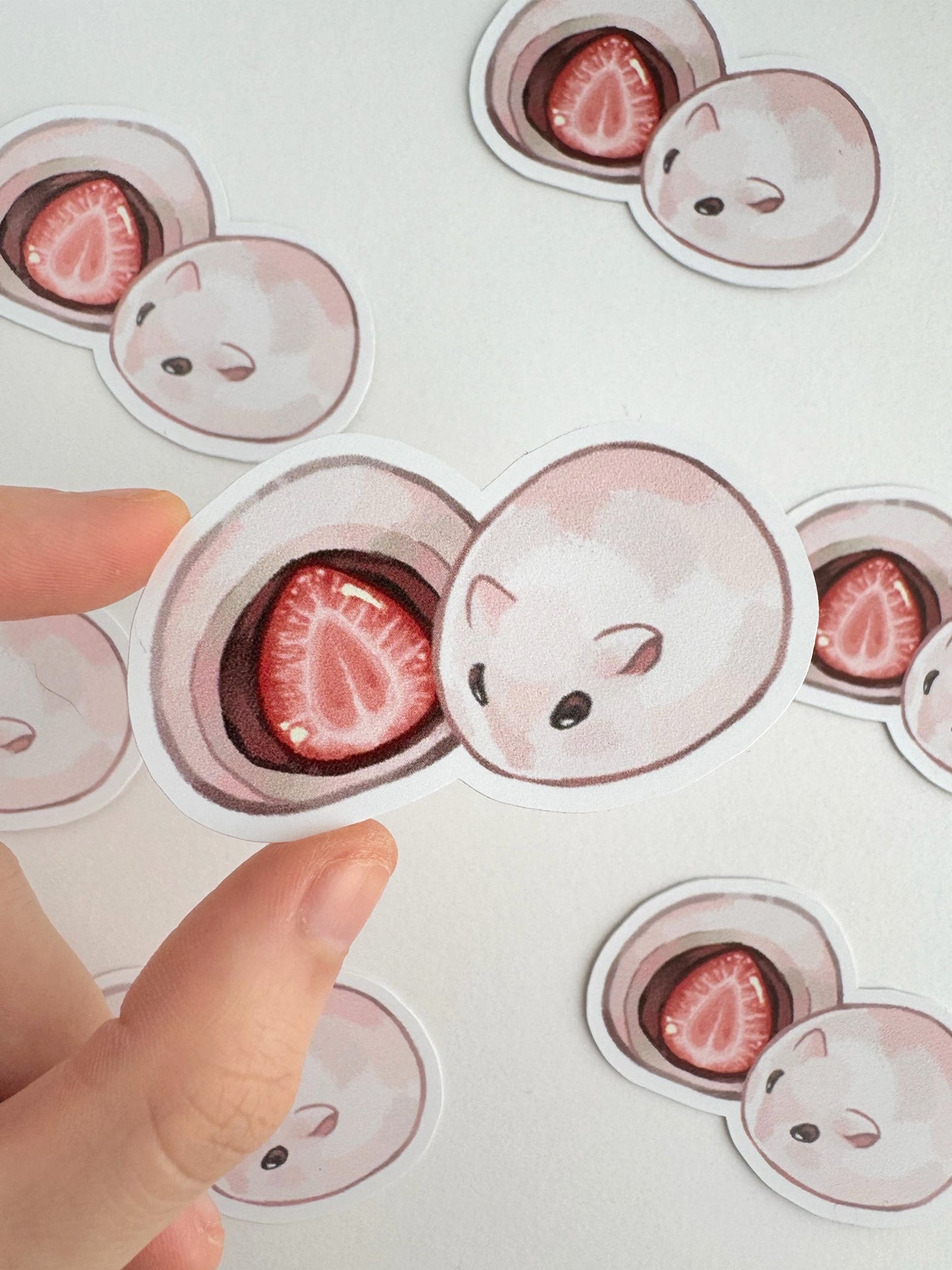 Strawberry Mochi Hamster Sticker