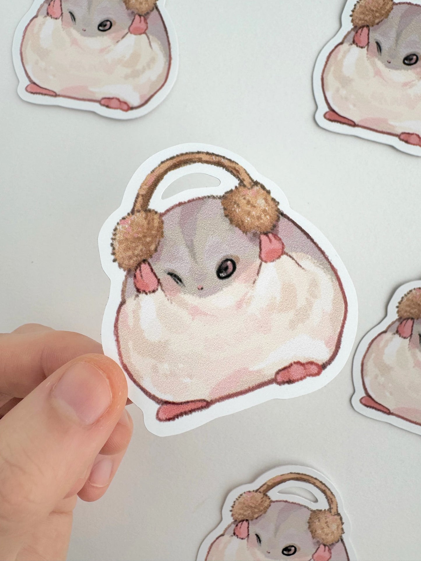 Earmuff Hamster Sticker