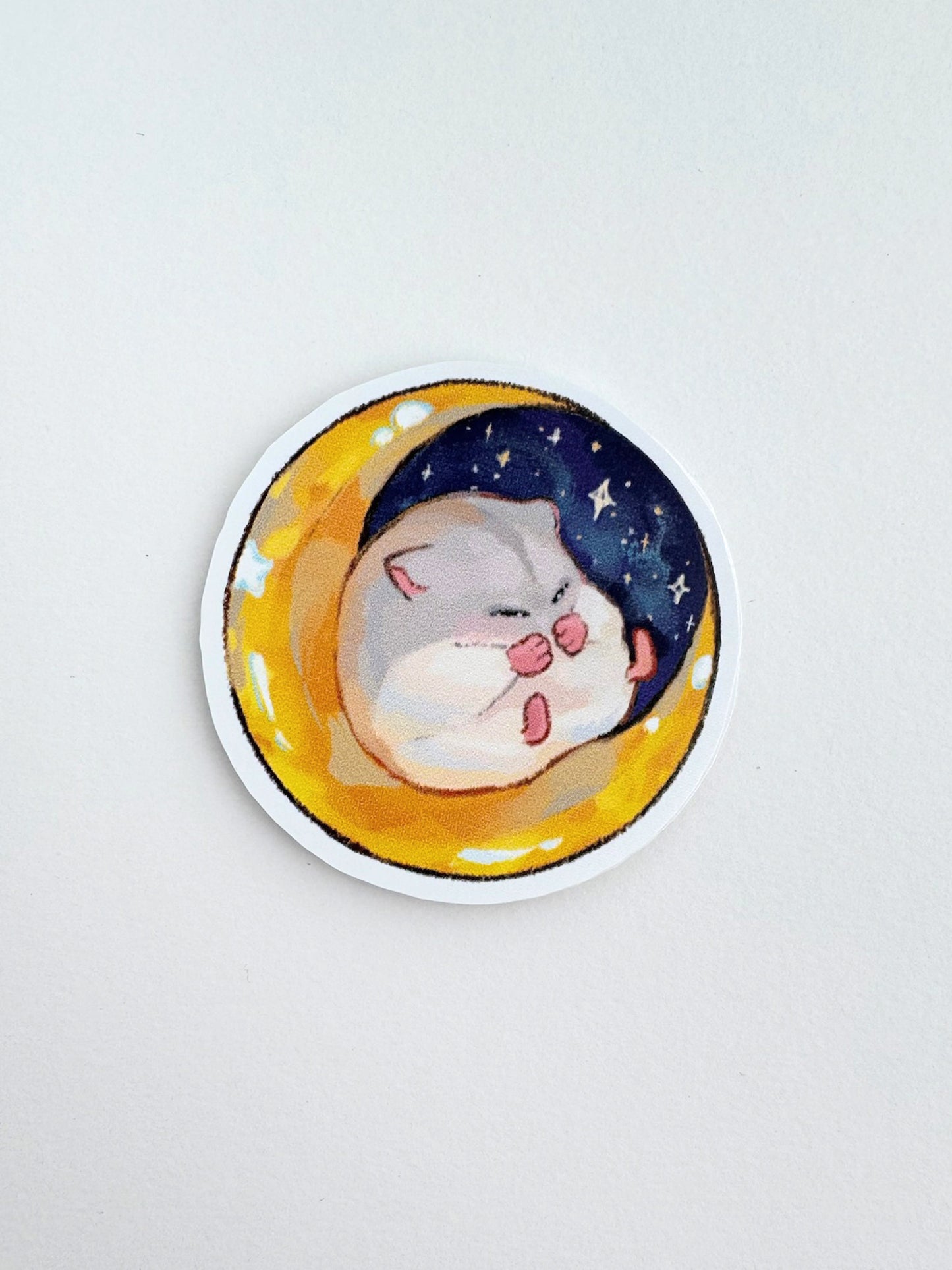 Moon Hamster Sticker