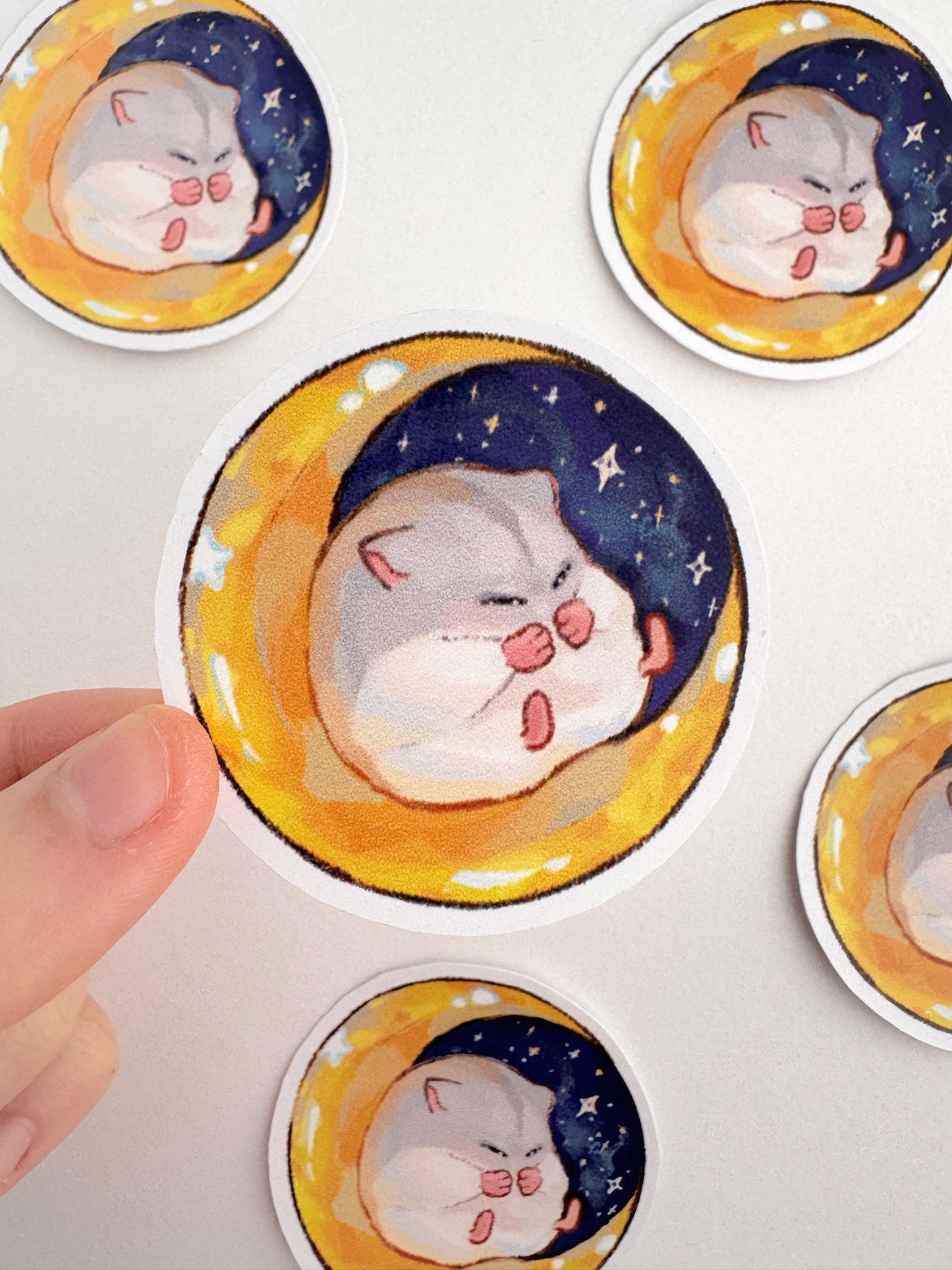 Moon Hamster Sticker