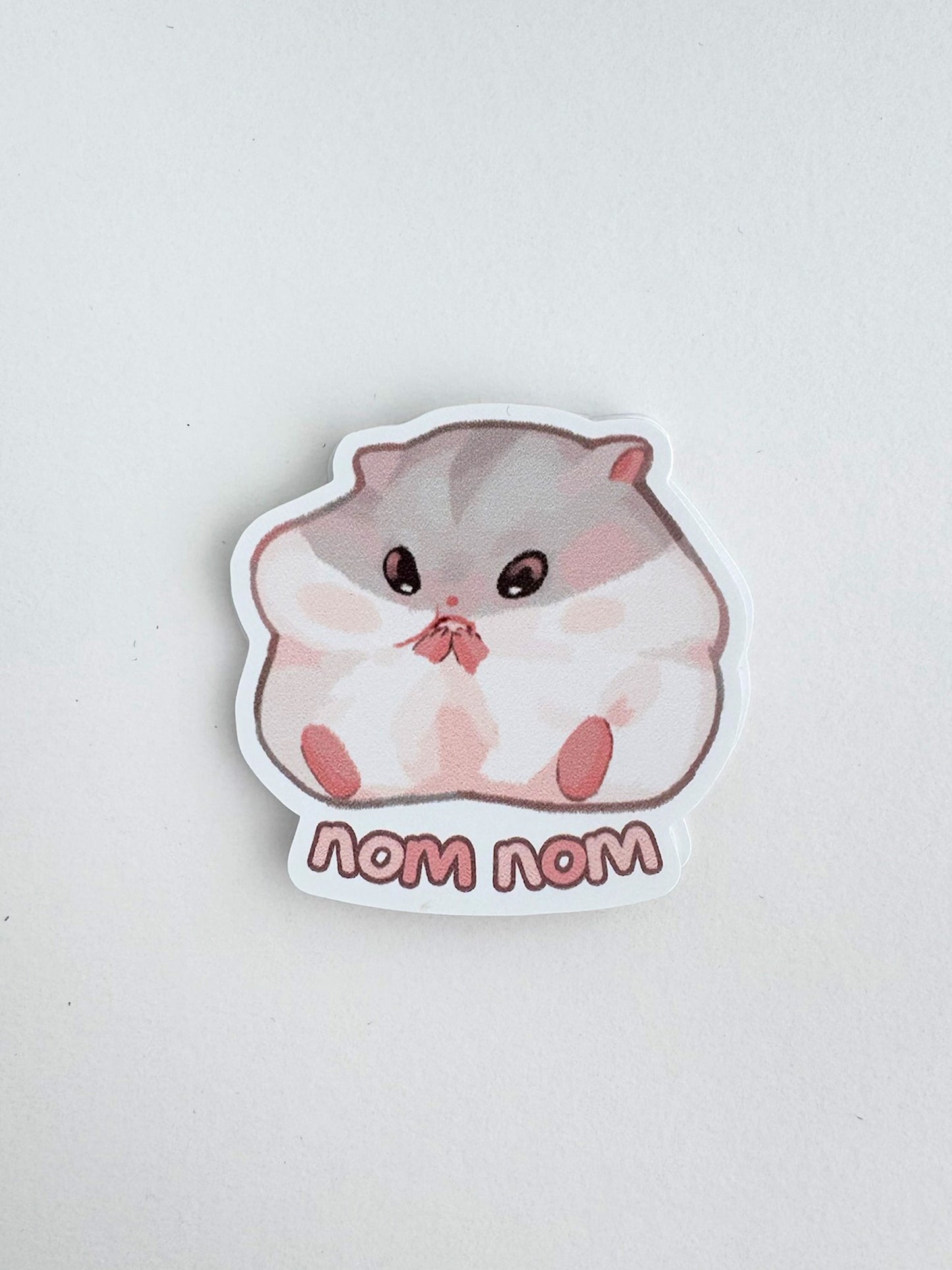‘Nom nom’ Hamster Sticker