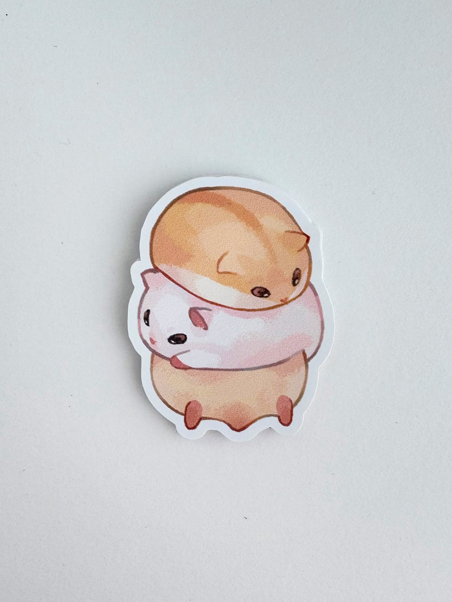 Hamster Stack Sticker - Golden