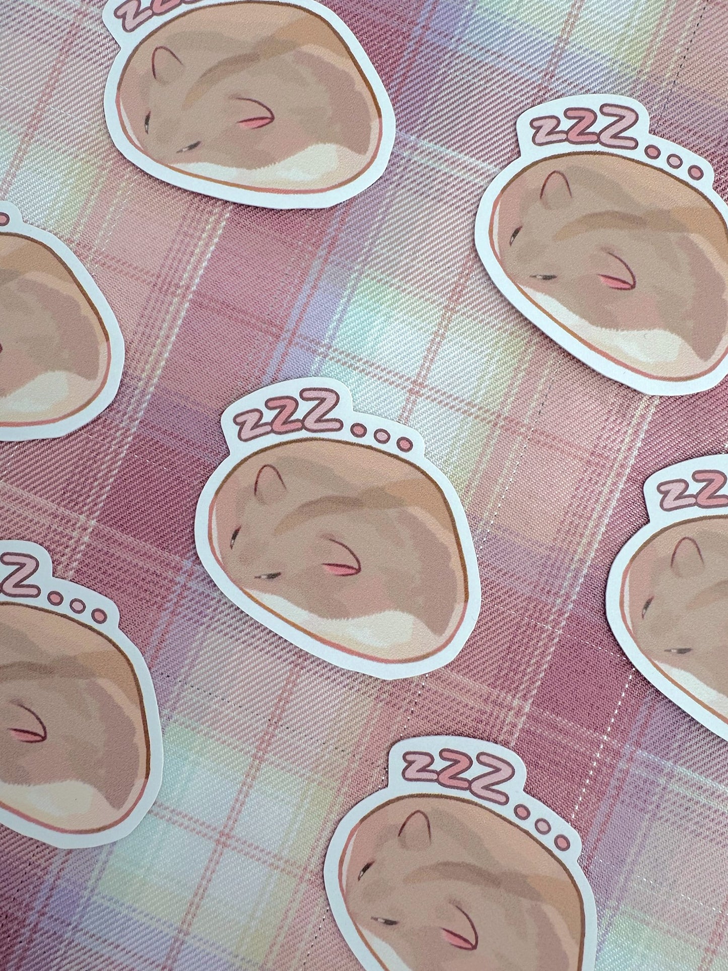 Snoozing Hamster Sticker
