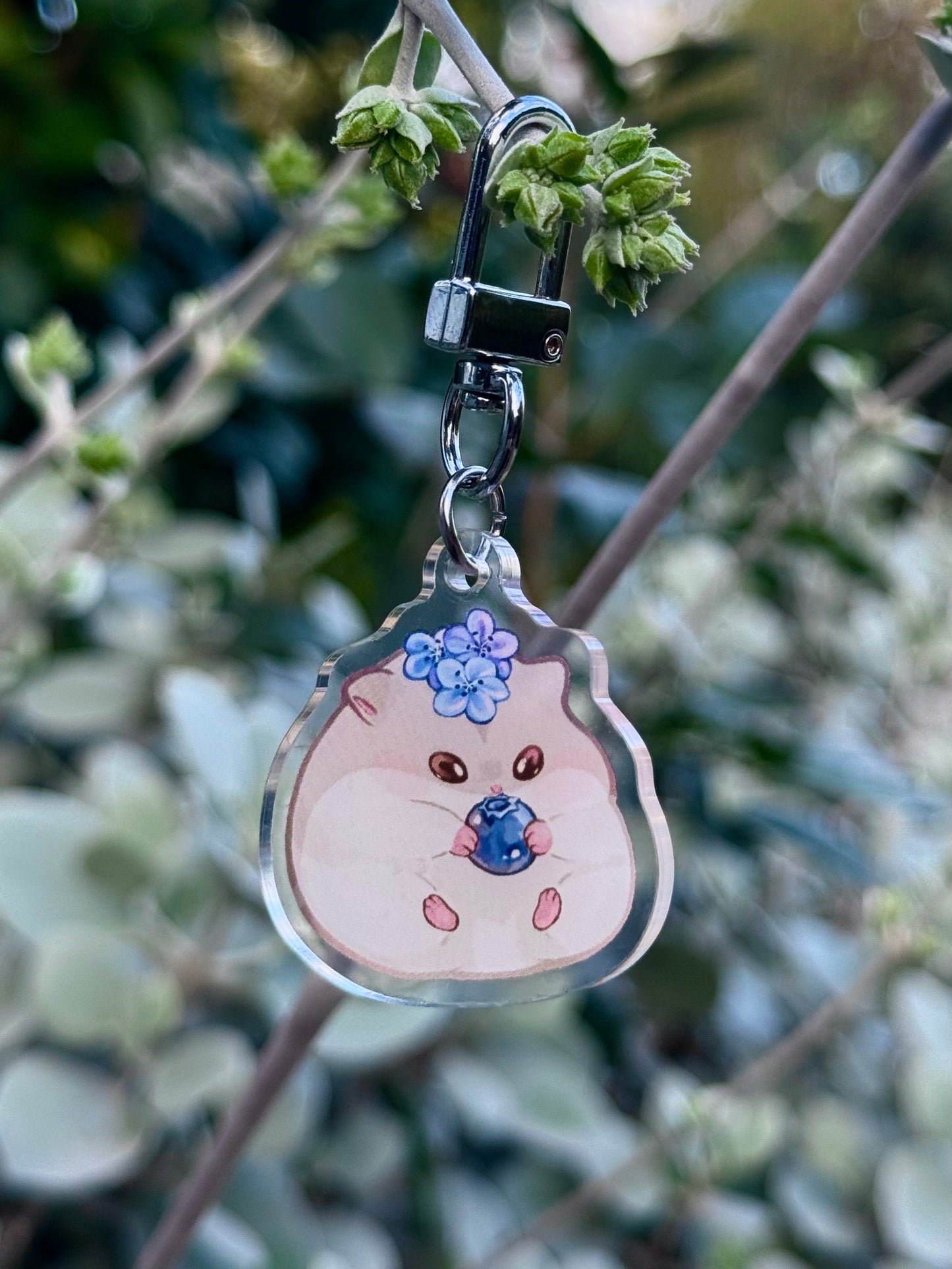 Blueberry Hamster Keychain