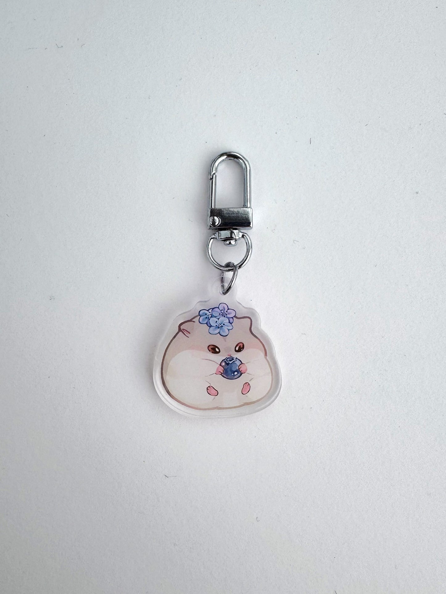 Blueberry Hamster Keychain
