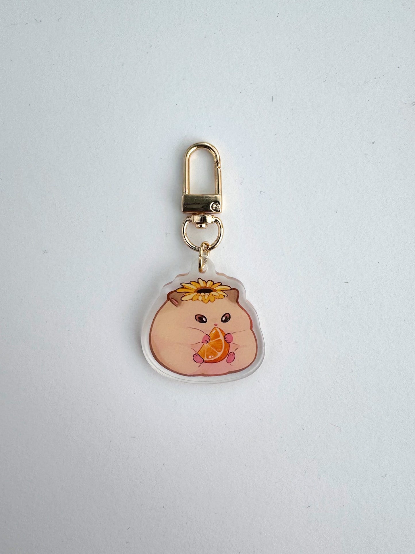 Orange Hamster Keychain