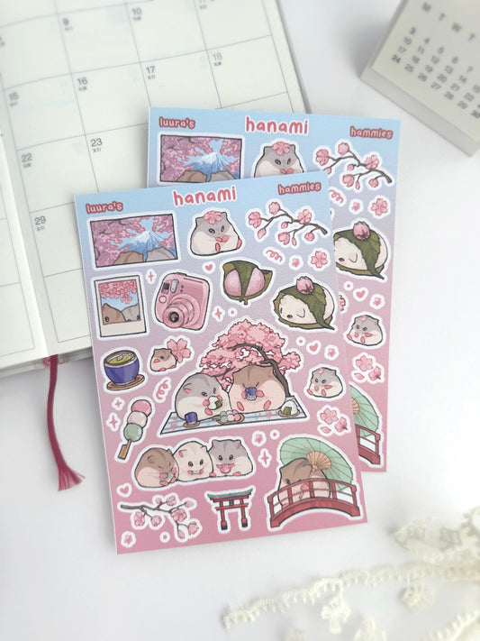 Hanami Hamsters Sticker Sheet