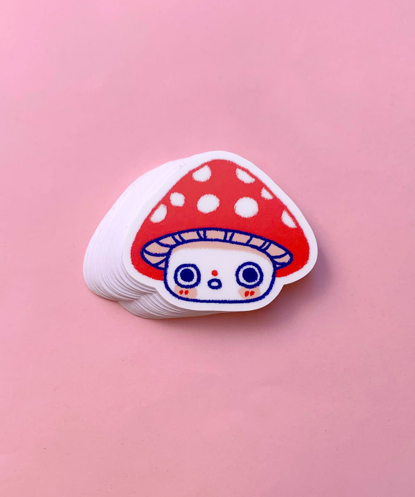 Surprised Mush Vinyl Sticker