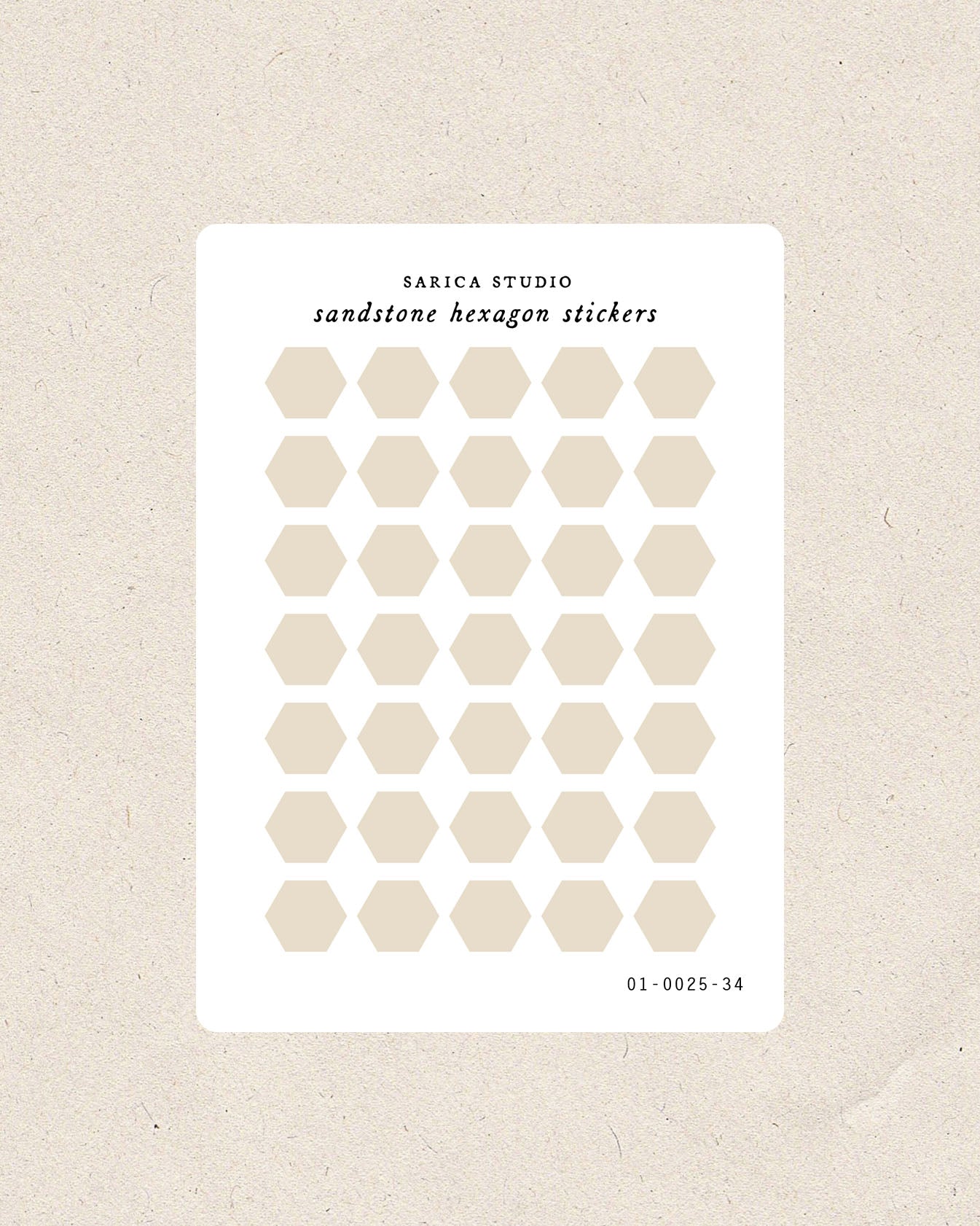 Sandstone Hexagon Stickers