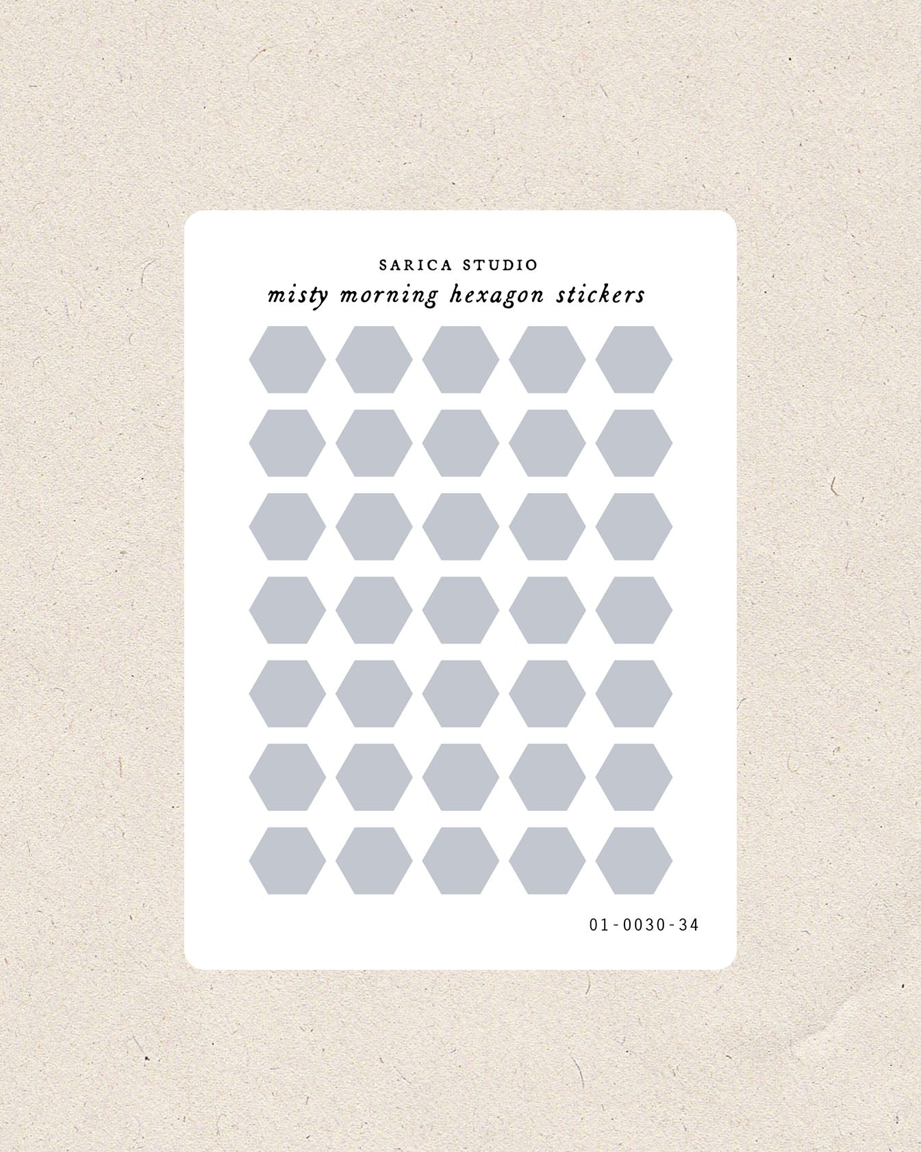 Misty Morning Hexagon Stickers