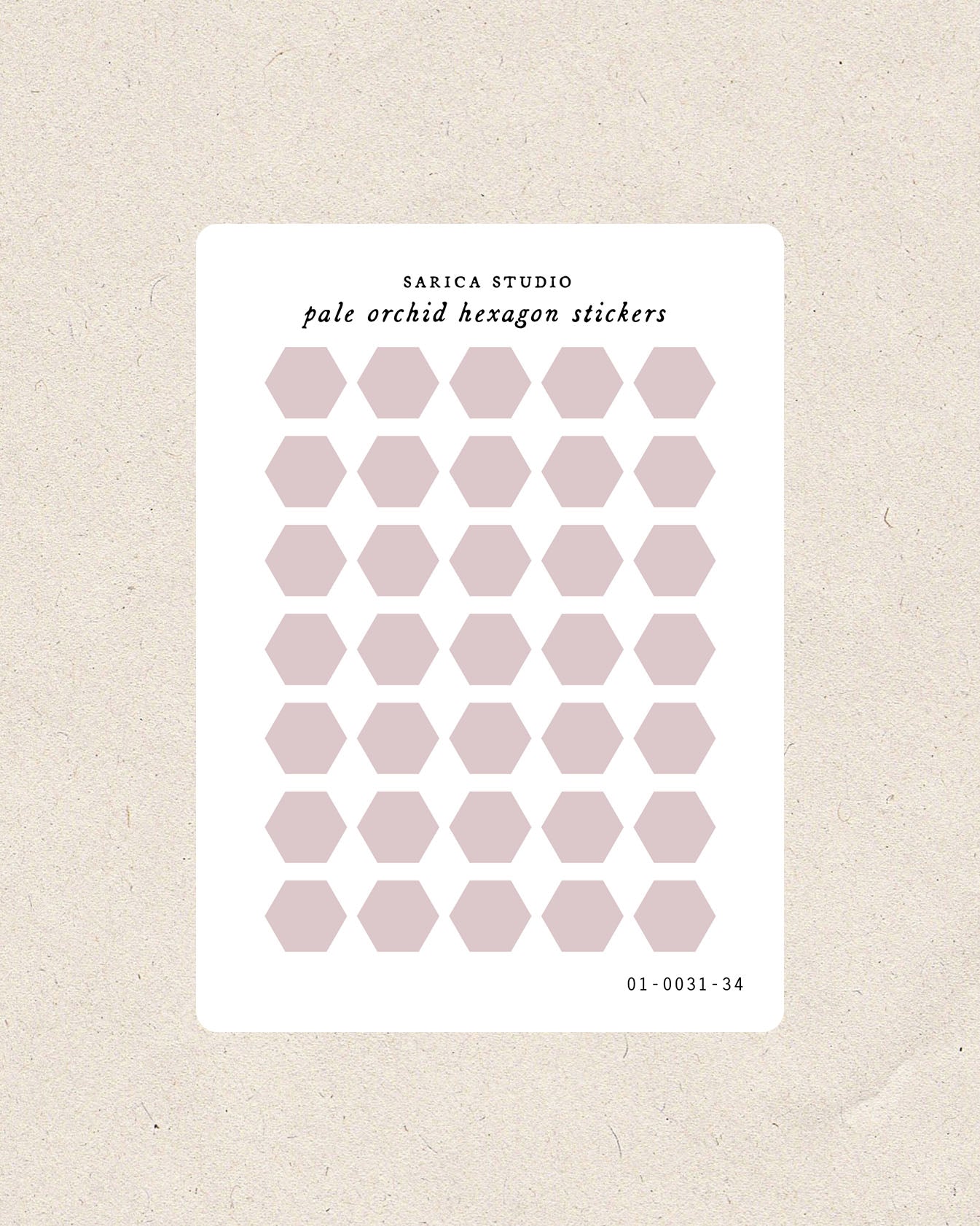 Pale Orchid Hexagon Stickers