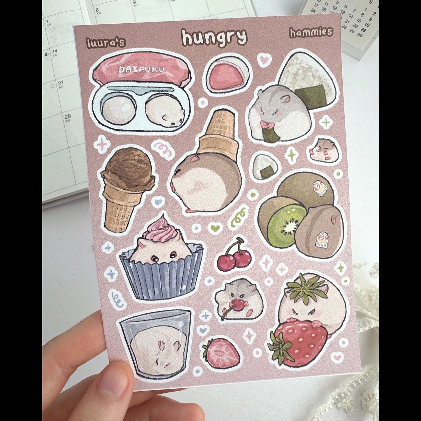 Hungry Hamsters Sticker Sheet