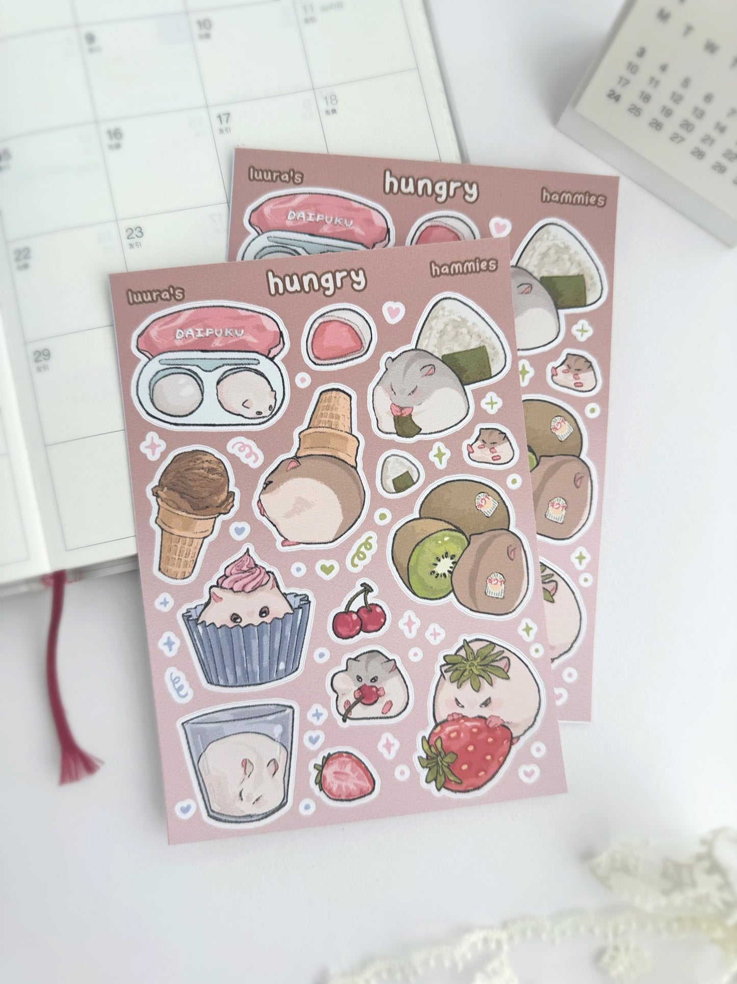 Hungry Hamsters Sticker Sheet