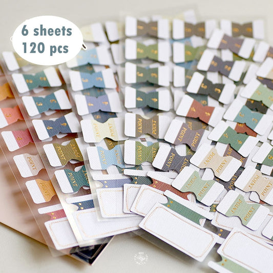 Gradation Colour Index Tabs Stickers