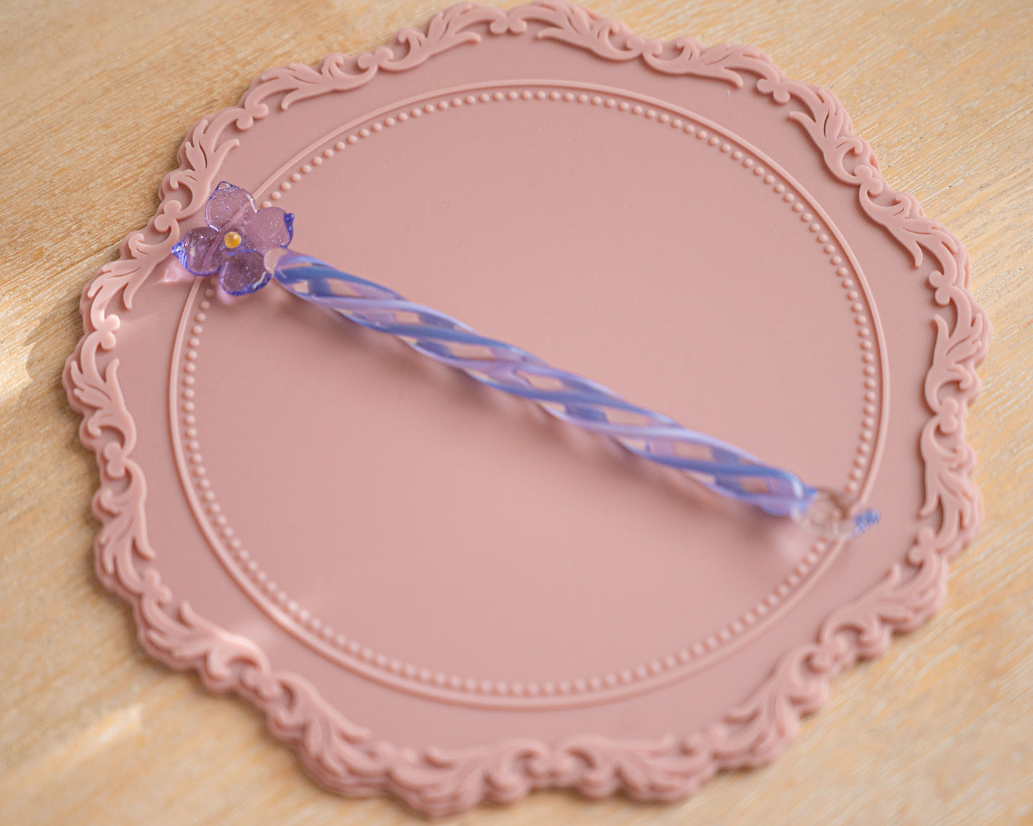 [Exclusive] Handmade Endless Summer Hydrangeas Glass Muddler