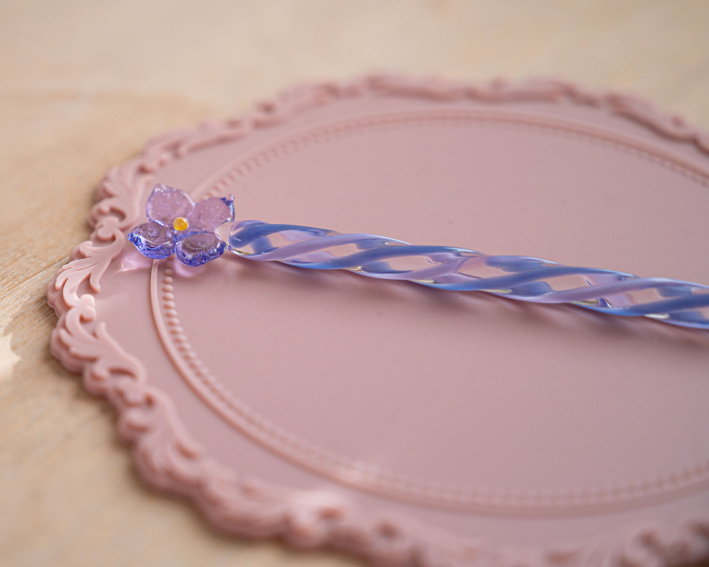 [Exclusive] Handmade Endless Summer Hydrangeas Glass Muddler