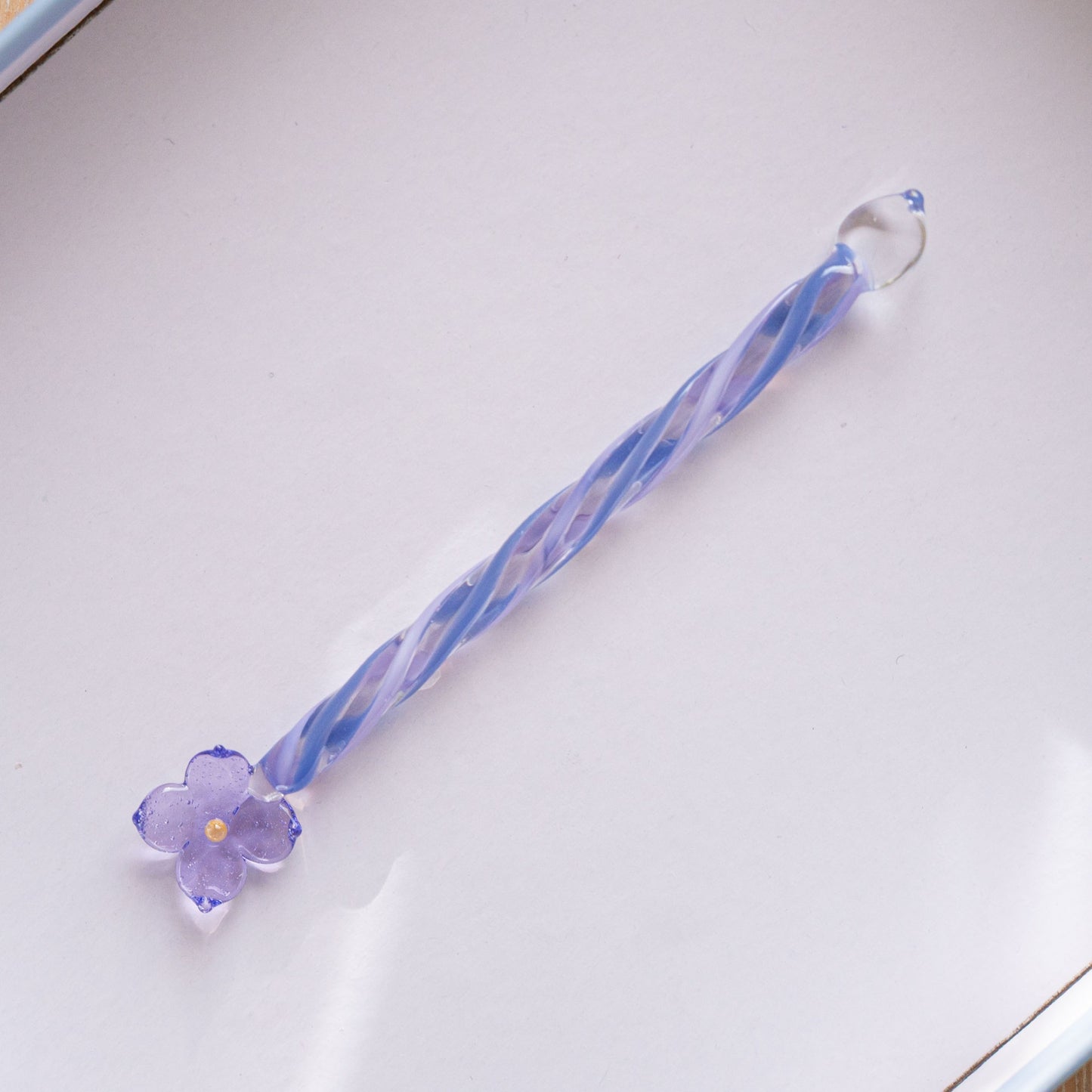 [Exclusive] Handmade Endless Summer Hydrangeas Glass Muddler