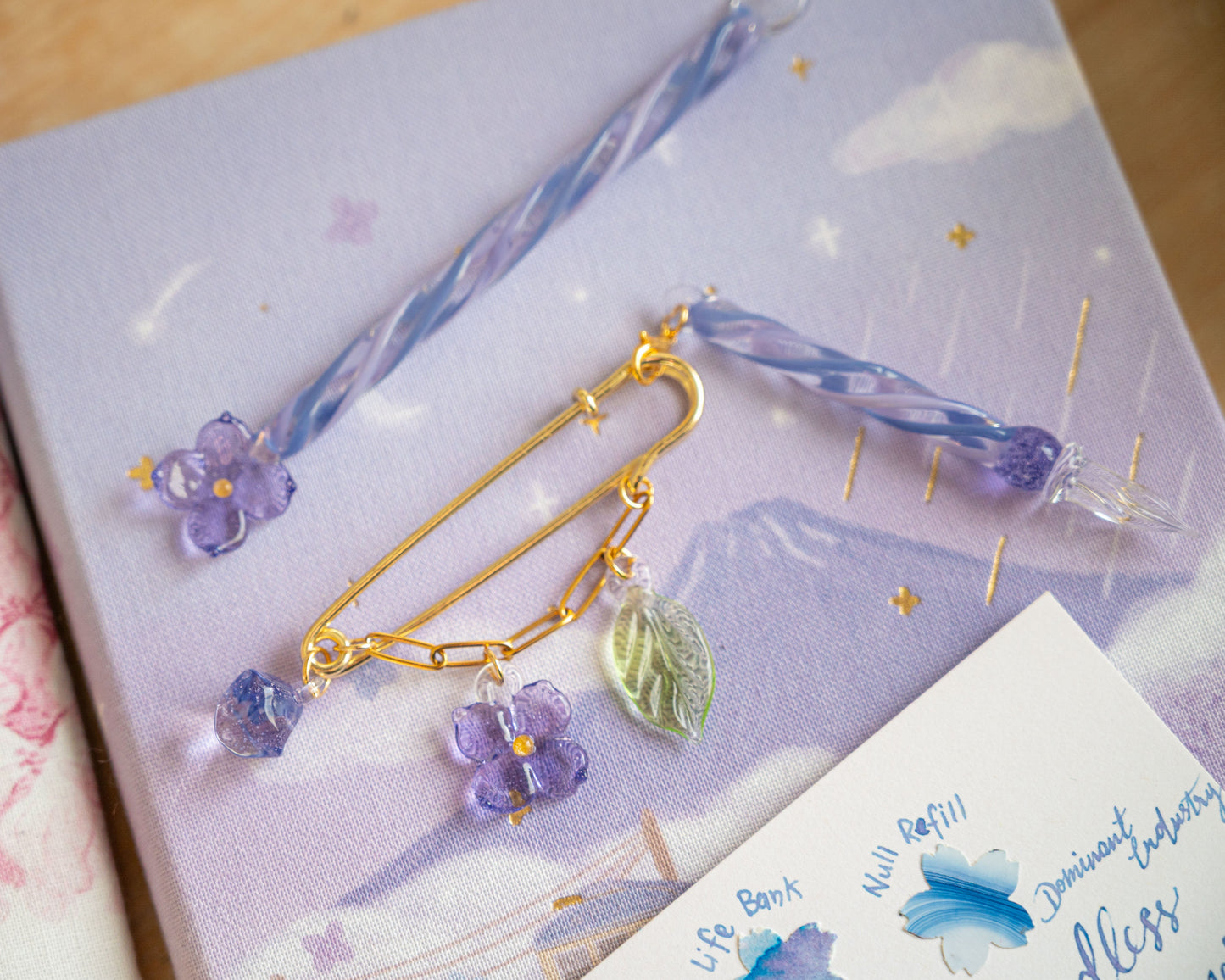 [Exclusive] Handmade Endless Summer Hydrangeas Glass Muddler