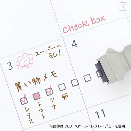 Kutsuwa Cruro Rolling Stamp Pen - Checkbox Square