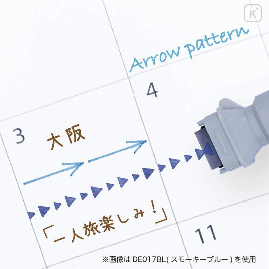 Kutsuwa Cruro Rolling Stamp Pen - Right Arrow