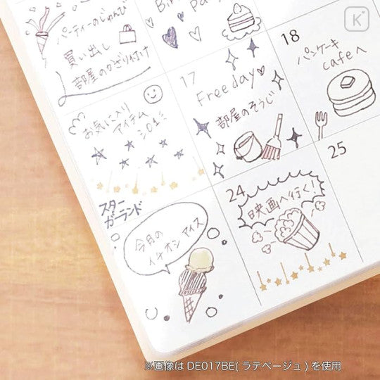 Kutsuwa Cruro Rolling Stamp Pen - Star Garland