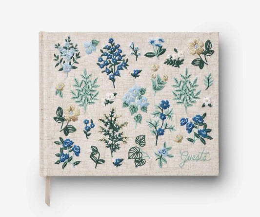 Embroidered Fabric Guest Book - Wildwood