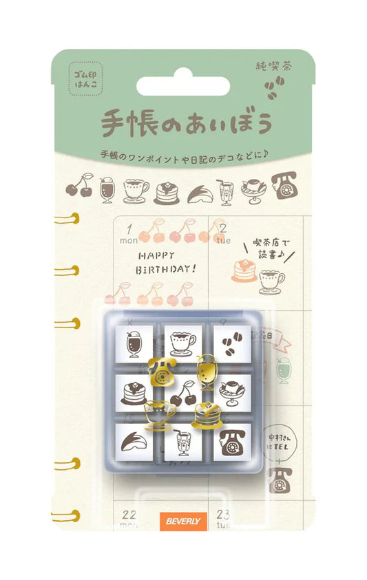 Notebook Aibo Mini Stamp Set - Coffee Shop