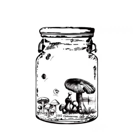 World in a Bottle Stamp - Mycology