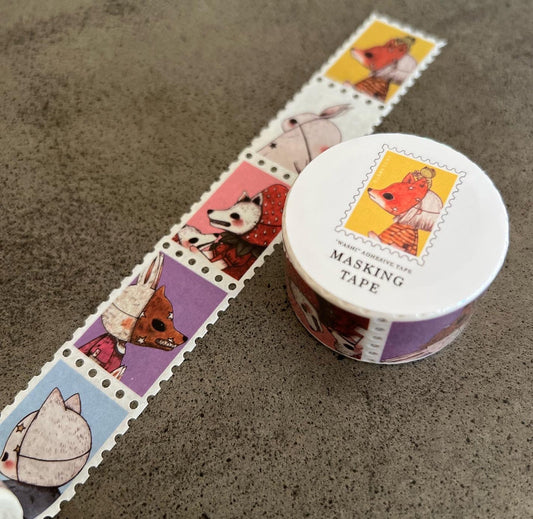 Masked Friends Stamp Washi Tape