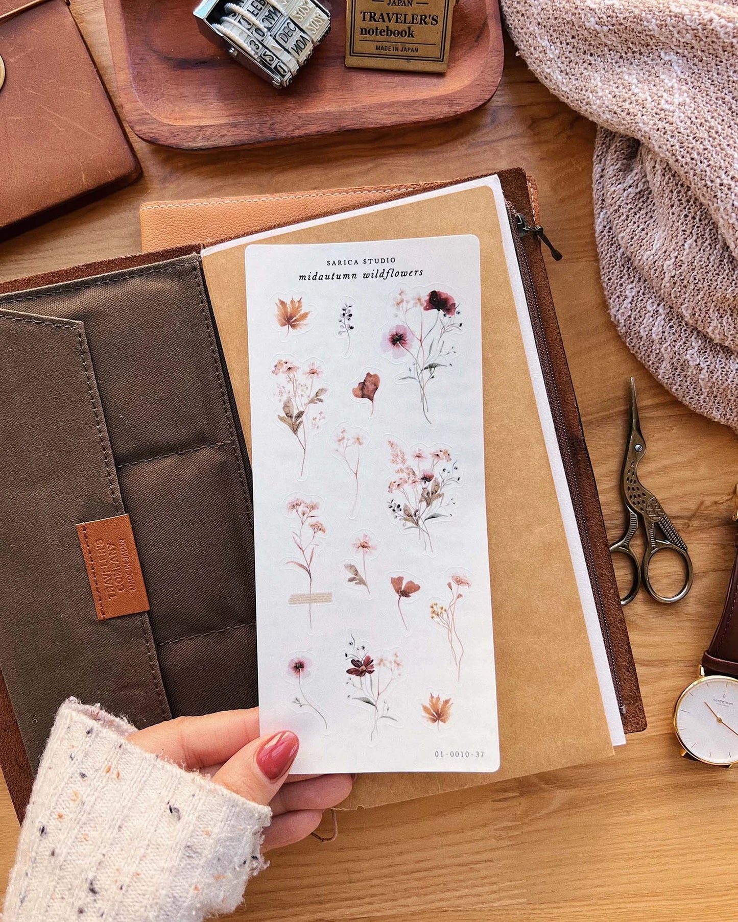 Midautumn Wildflowers Sticker by Sarica Studio