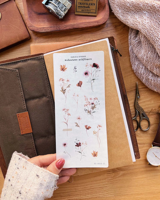Midautumn Wildflowers Sticker by Sarica Studio