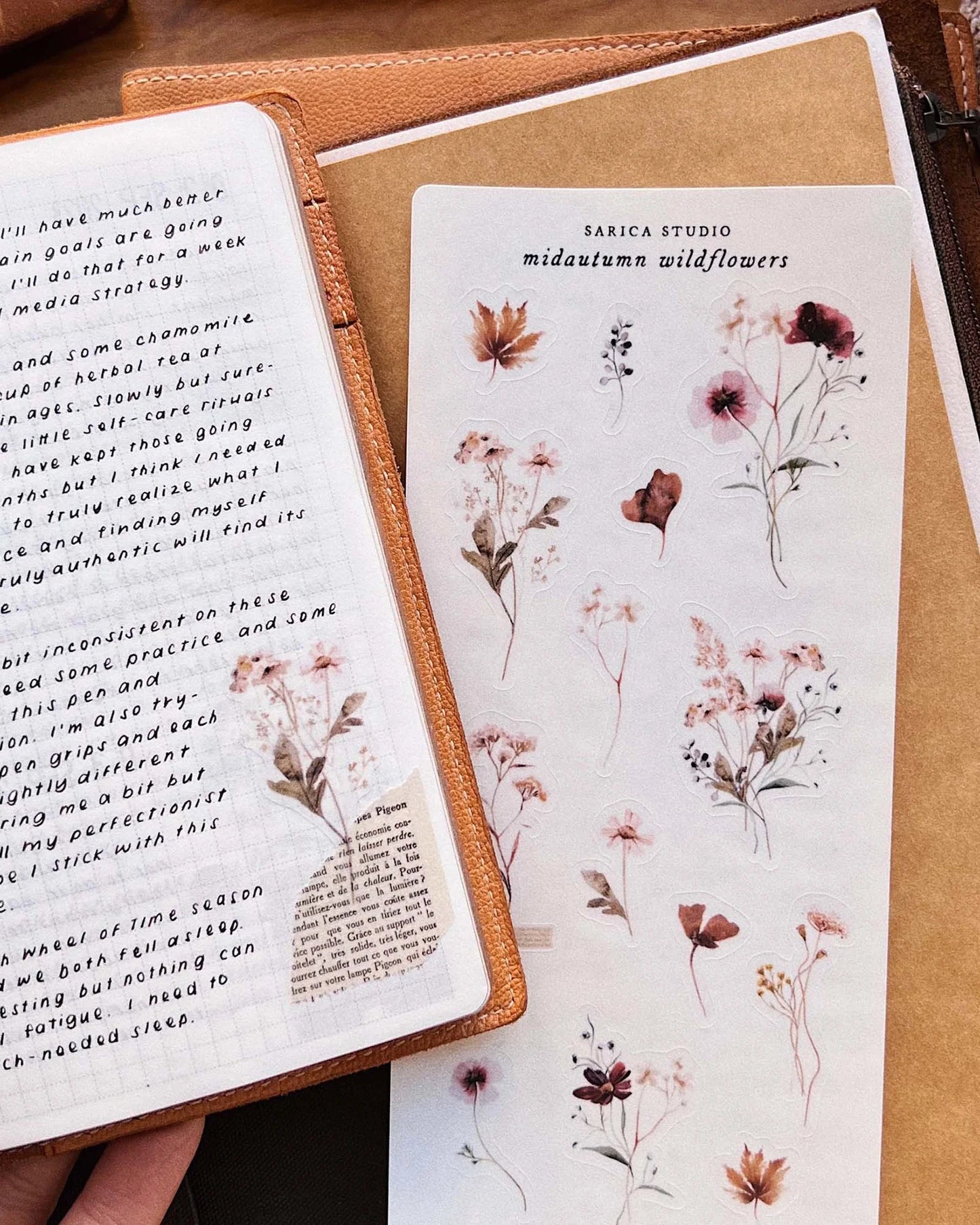 Midautumn Wildflowers Sticker by Sarica Studio