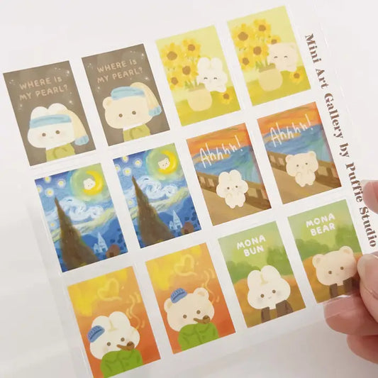 Mini Art Gallery Clear Sticker Sheet