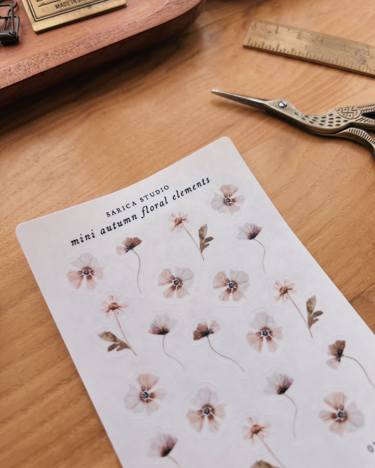 Mini Autumn Floral Stickers