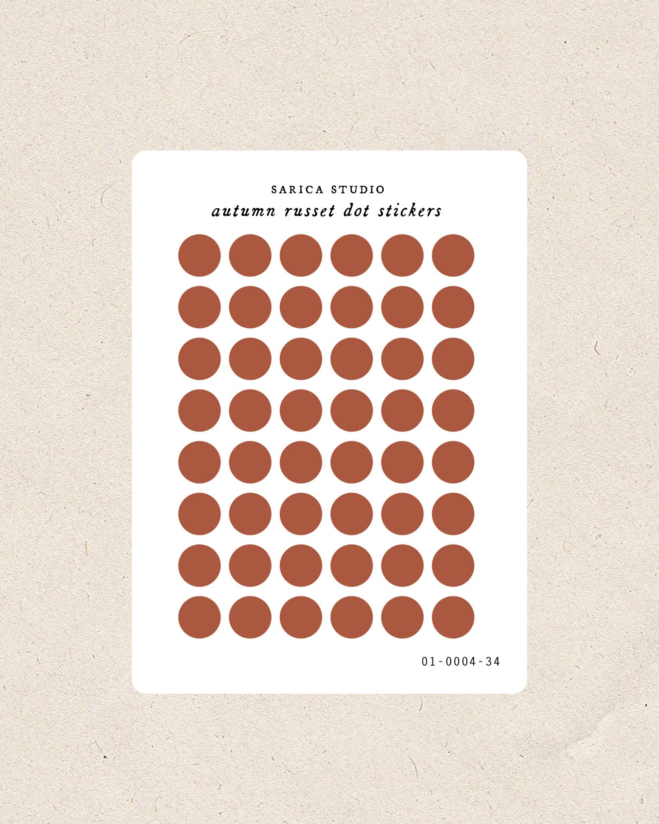 Autumn Russet Mini Dot Stickers