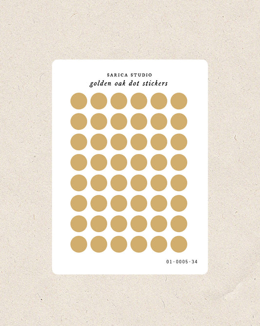 Golden Oak Mini Dot Stickers