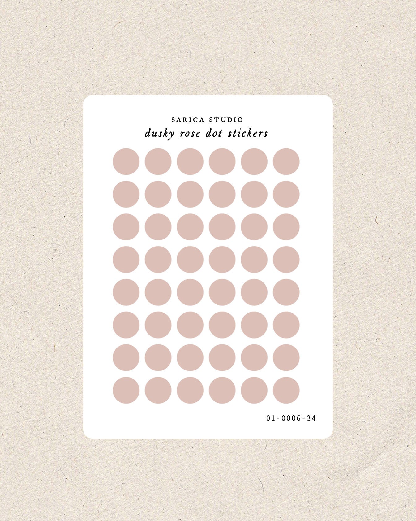 Dusky Rose Mini Dot Stickers