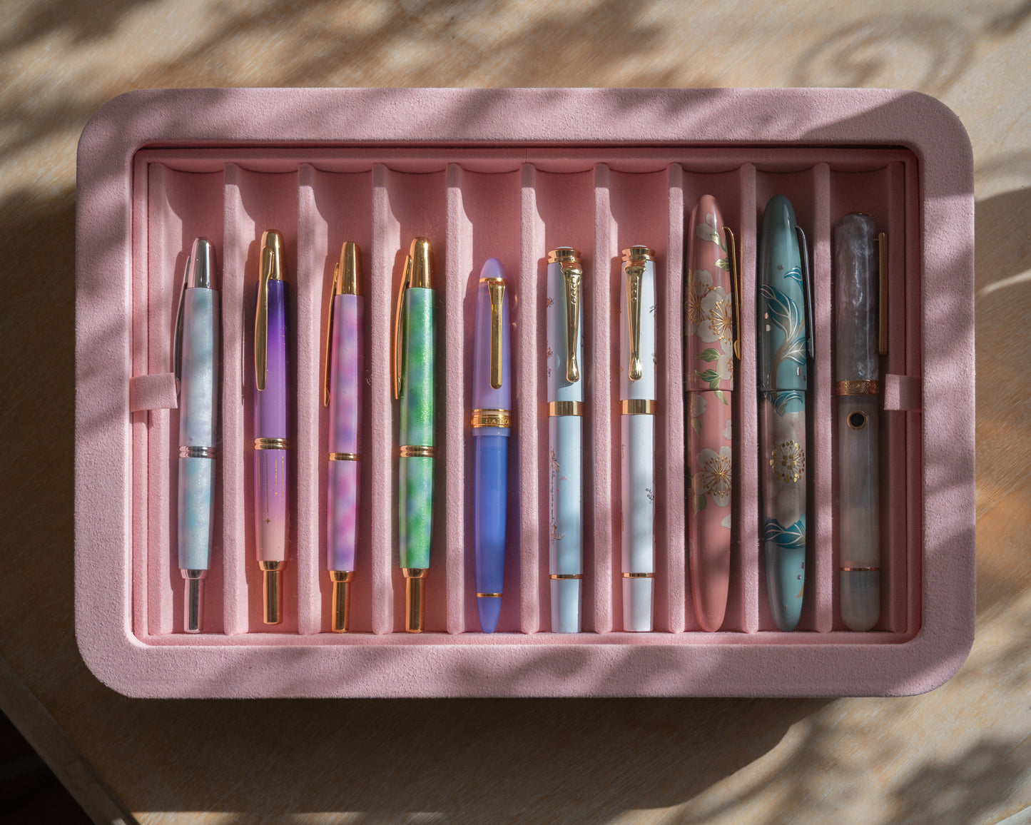 Fountain Pen Tray - Pink Hydrangea