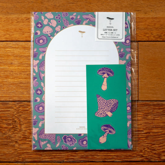 Hooked Mushroom Letter Set - Green